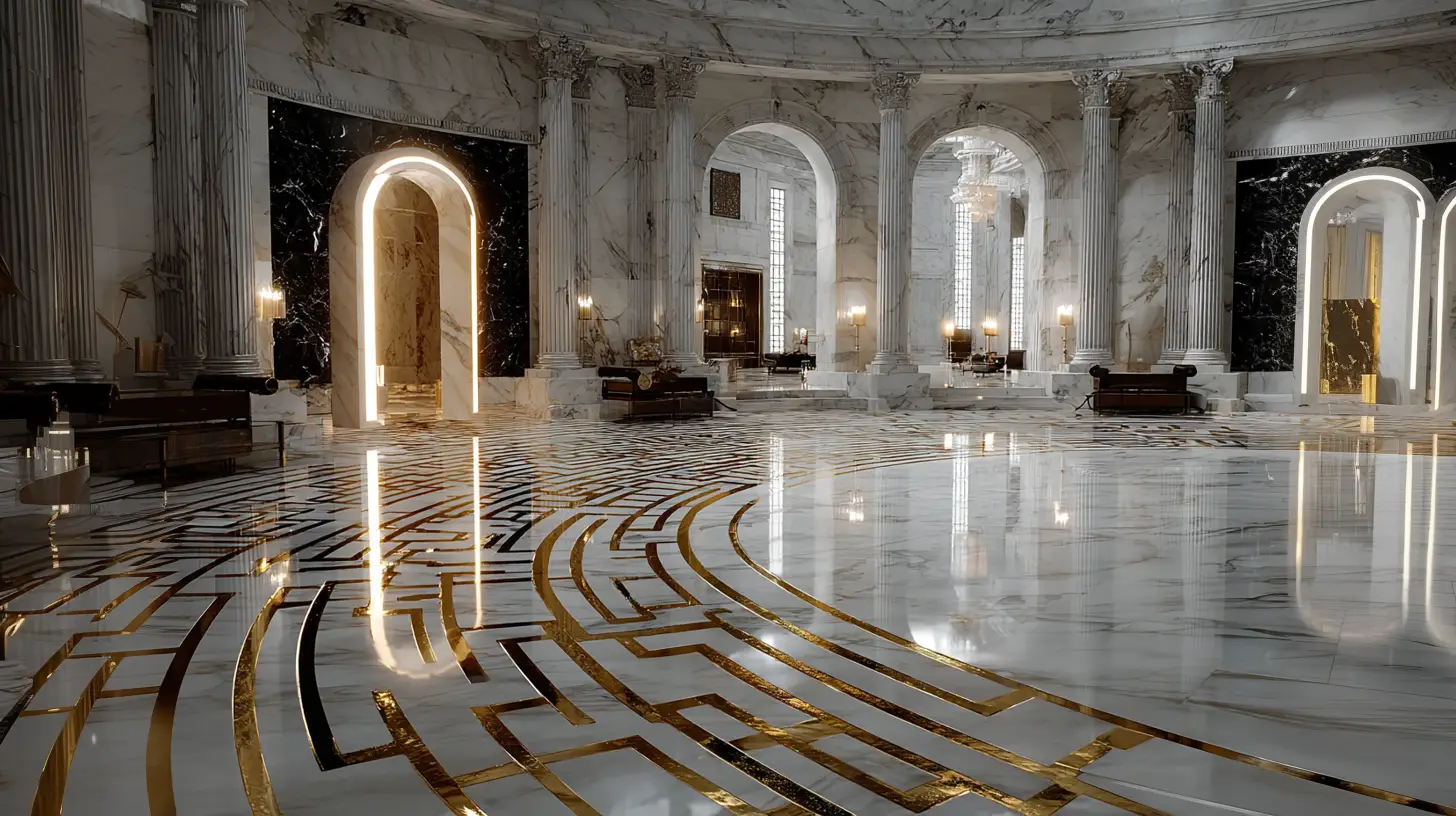 Grand marble institutional chamber with illuminated architectural portals and geometric gold pathways representing the London Legacy Institute’s frameworks, systems, governance, infrastructure, and institutional continuity.