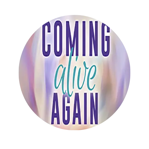 Book cover image for Coming Alive Again, created for an author client who needed a website to present her book and creative work online.